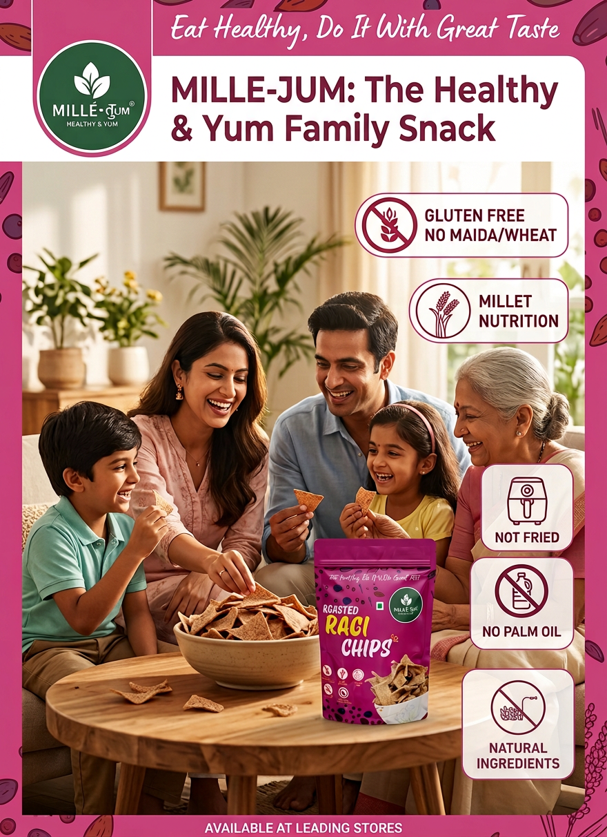 Mille-Tum Roasted Millet Ragi Chips